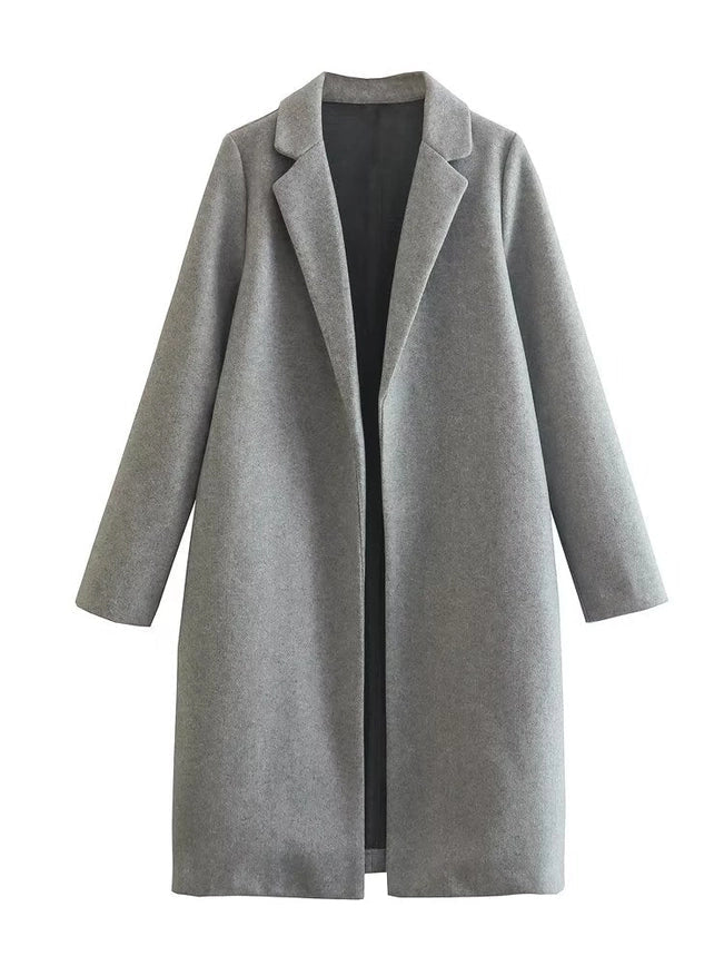 The Famous Zara Coat Solid Woolen Coats White Label-coats-Blak Wardrob-S-G-Urbanheer