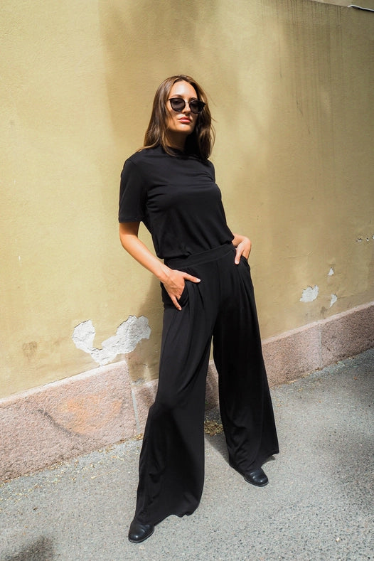 The Flow Pants (Long Leg)-Pants-AWAN (As We Are Now)-XS-Warm Black-Urbanheer