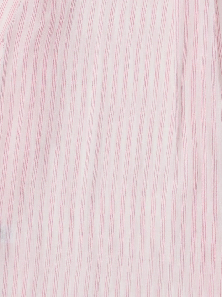 The Frazier Top | Sheer Striped Button-Down Shirt CREAM-PINK-Shirt-All Row-S-CREAM-PINK-Urbanheer