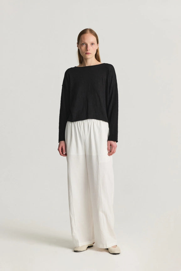 The Gia Top | Relaxed Boat Neck Long Sleeve Top-Top-MOD REF-S-Urbanheer