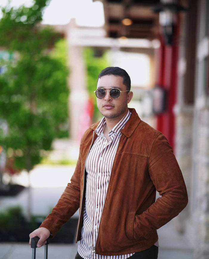 The Go Big Stripe Long Sleeve Tech Shirt - Espresso-Shirts-Buki-S-Espresso-Urbanheer