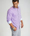 The Go Big Stripe Long Sleeve Tech Shirt - Grape