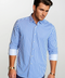 The Go Big Stripe Long Sleeve Tech Shirt - Royal Blue