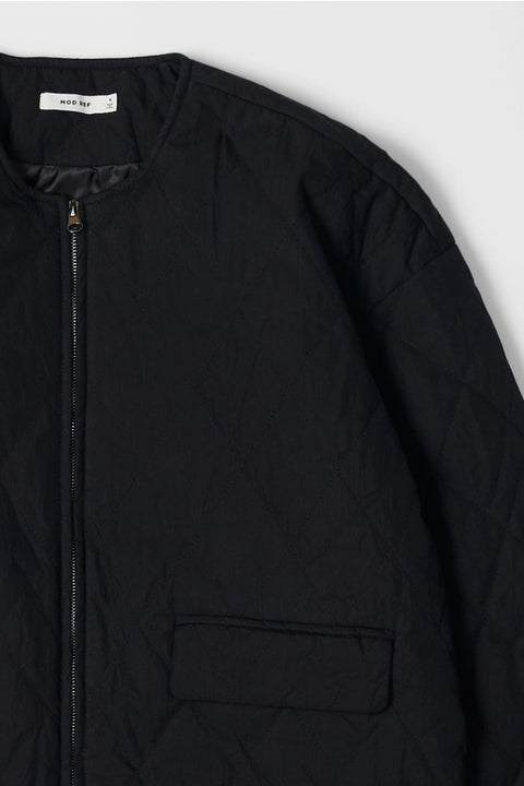 The Greta Jacket | Oversized Quilted Jacket with Drawstrings Black-Jacket-MOD REF-S-Black-Urbanheer