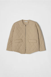 The Greta Jacket | Oversized Quilted Jacket with Drawstrings TAN-Jacket-MOD REF-S-TAN-Urbanheer