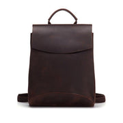 The Gyda Backpack | Vintage Leather Travel Backpack-Backpack-Steel Horse Leather-Leather-Brown-12.1"L x 11"H x 4"W (31cm x 28cm x 10cm)-Urbanheer