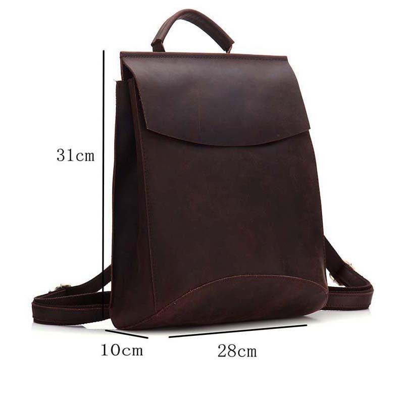 The Gyda Backpack | Vintage Leather Travel Backpack-Backpack-Steel Horse Leather-Leather-Brown-12.1"L x 11"H x 4"W (31cm x 28cm x 10cm)-Urbanheer