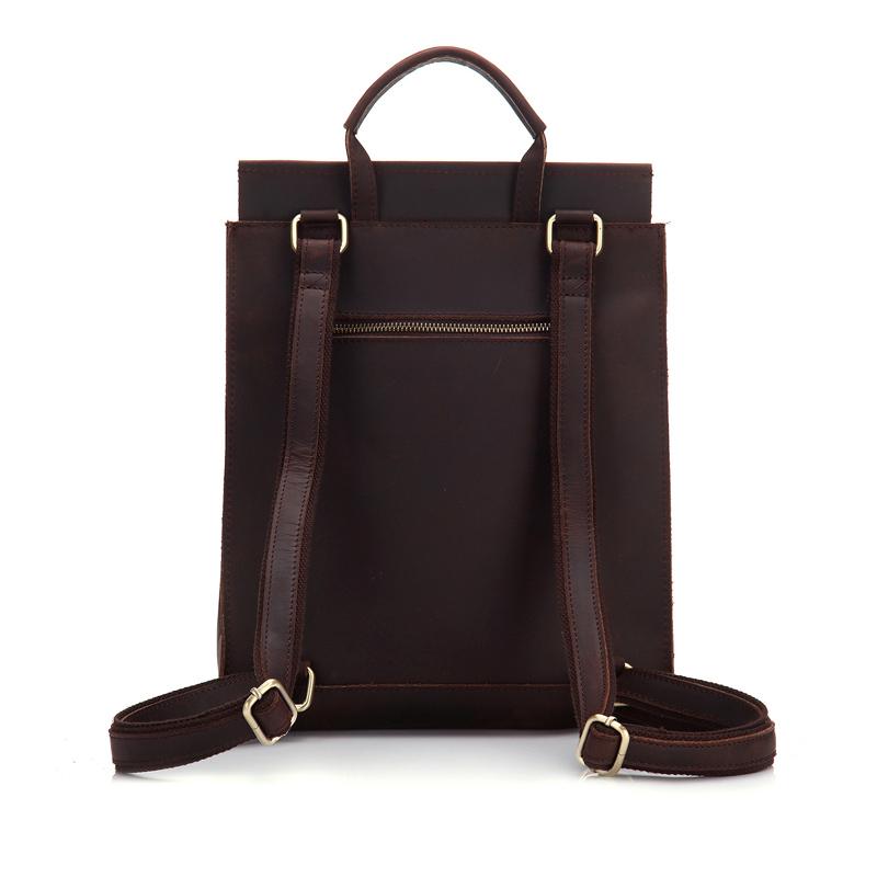 The Gyda Backpack | Vintage Leather Travel Backpack-Backpack-Steel Horse Leather-Leather-Brown-12.1"L x 11"H x 4"W (31cm x 28cm x 10cm)-Urbanheer