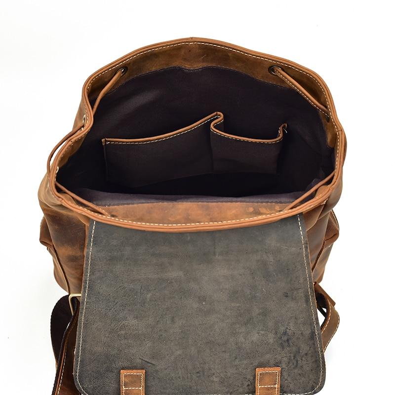 The Hagen Backpack | Vintage Leather Backpack Brown-Backpack-Steel Horse Leather-14.6" X 12.2" X 5.1" (37x 31cm x 13cm)-Leather-Brown-Urbanheer