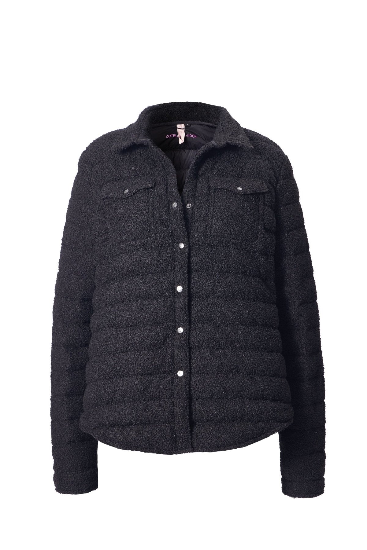 The Harrow Bouclé | Down Shirt | Midnight Black