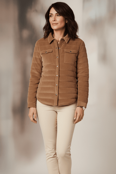 The Harrow Corduroy | Down Shirt | Camel