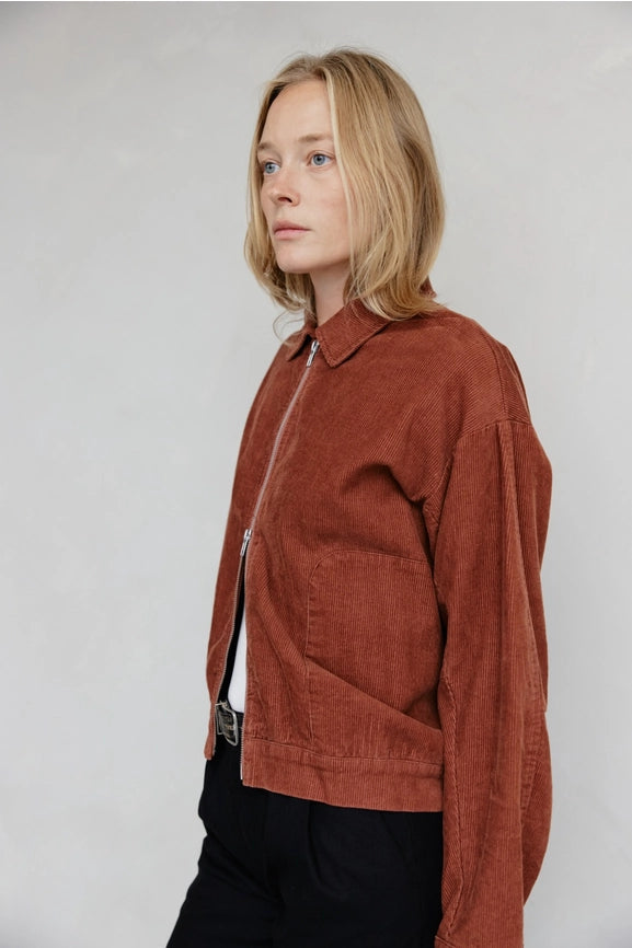 The Hayden Jacket | Cropped Corduroy Jacket BRICK-Jacket-MOD REF-S-BRICK-Urbanheer