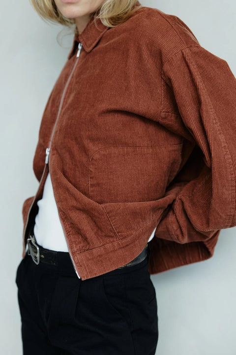 The Hayden Jacket | Cropped Corduroy Jacket BRICK-Jacket-MOD REF-S-BRICK-Urbanheer