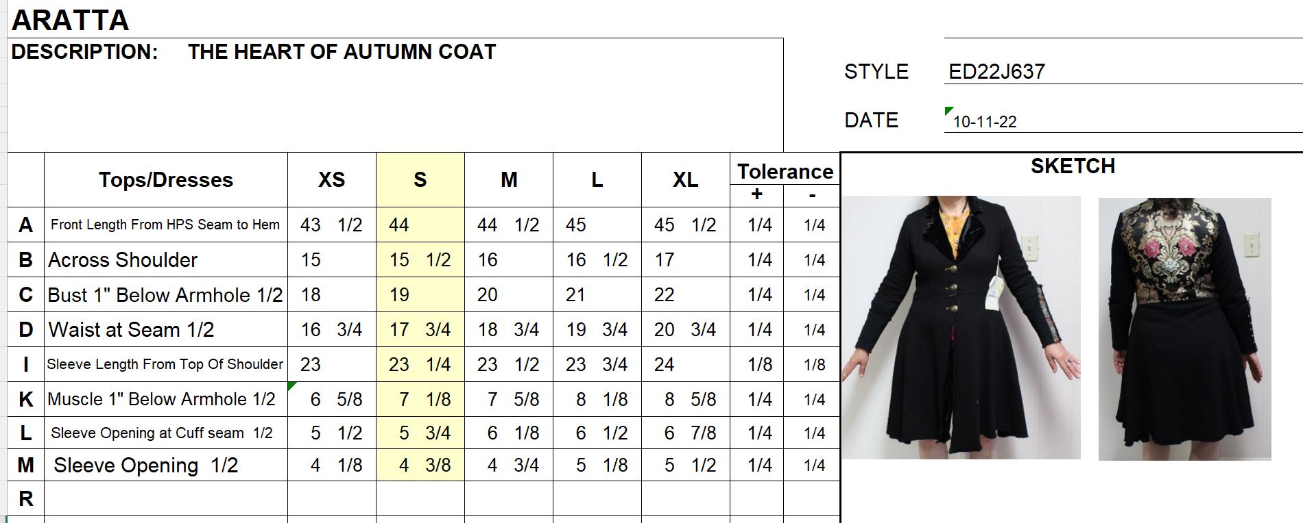 The Heart of Autumn Coat Antique Bronze-Coat-Aratta-XS-Antique Bronze-Urbanheer