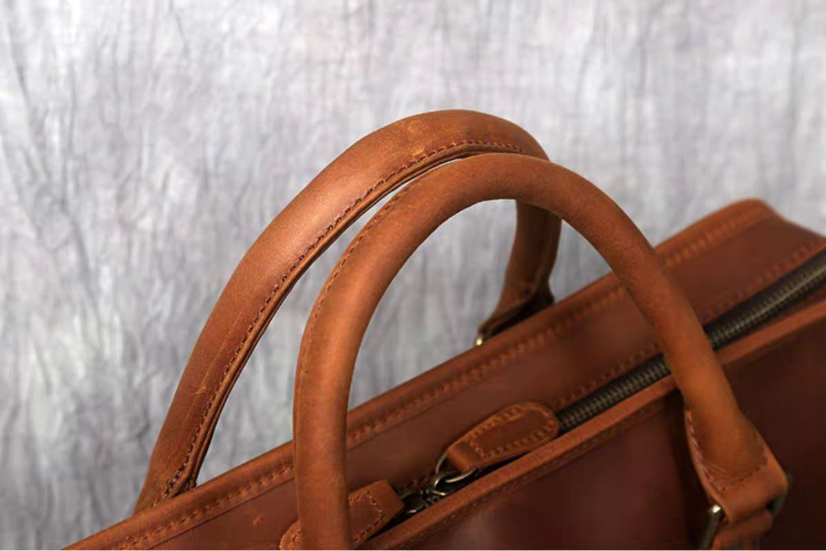 The Hemming Leather Laptop Bag | Vintage Leather Briefcase-Briefcases-Steel Horse Leather-Leather-Urbanheer