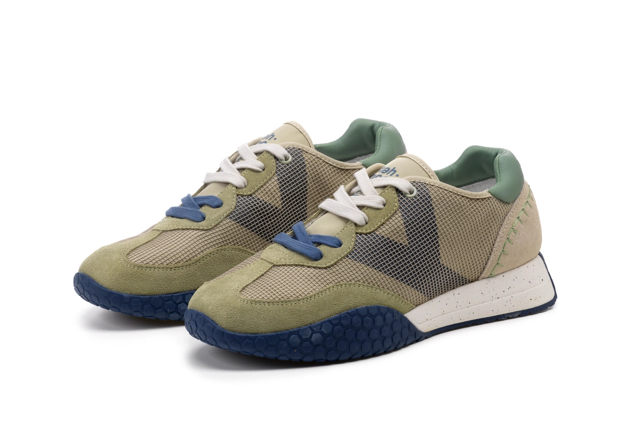 The Hippie - Vintage Sneaker KHAKY/AVIO/BEIGE-Sneakers-KEH-NOO-40-Urbanheer