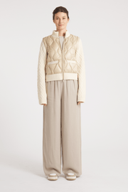 The Hyde | Quilted Down / Wool Jacket | Camel / Beige