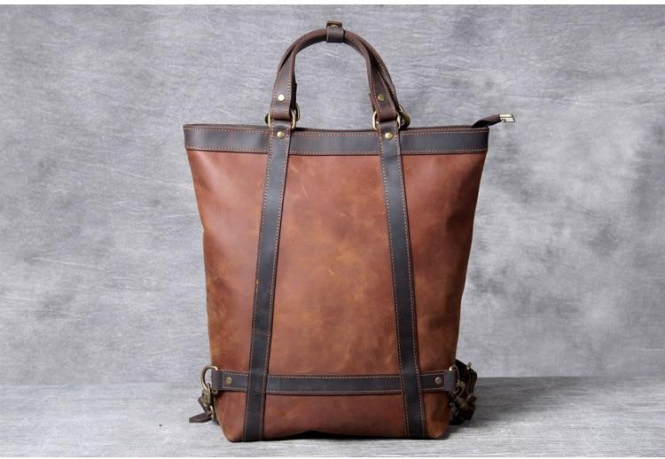 The Icarus | Handmade Vintage Leather Backpack Brown-Backpack-Steel Horse Leather-Leather-14.9" X 10.2" X 3.9" (38cmx 26cm x 10cm)-Urbanheer