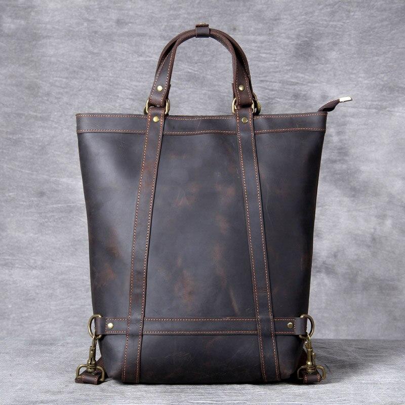The Icarus | Handmade Vintage Leather Backpack dark brown-Backpack-Steel Horse Leather-Leather-14.9" X 10.2" X 3.9" (38cmx 26cm x 10cm)-Urbanheer