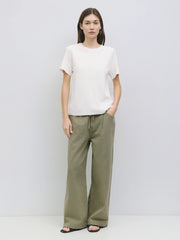 The Iris Pants | Denim Drawstring Pants-Pants-MOD REF-S-OLIVE-Urbanheer
