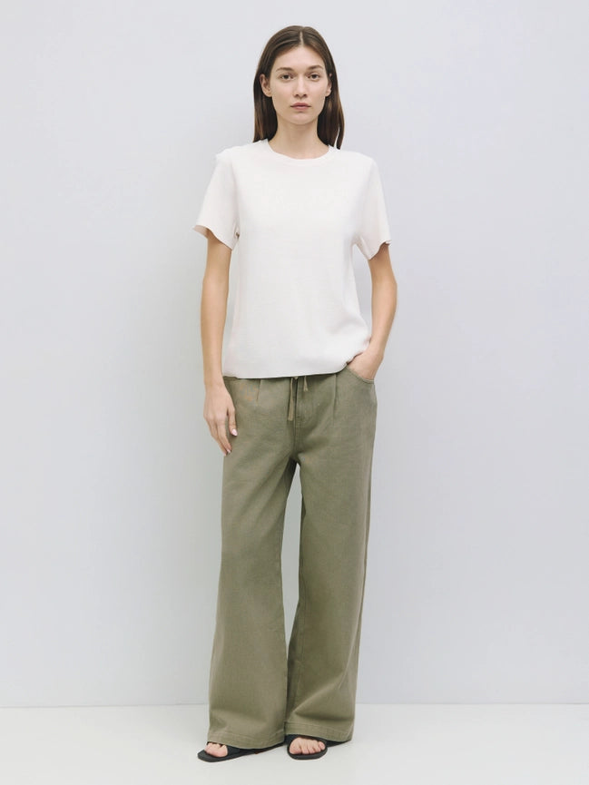 The Iris Pants | Denim Drawstring Pants-Pants-MOD REF-S-OLIVE-Urbanheer