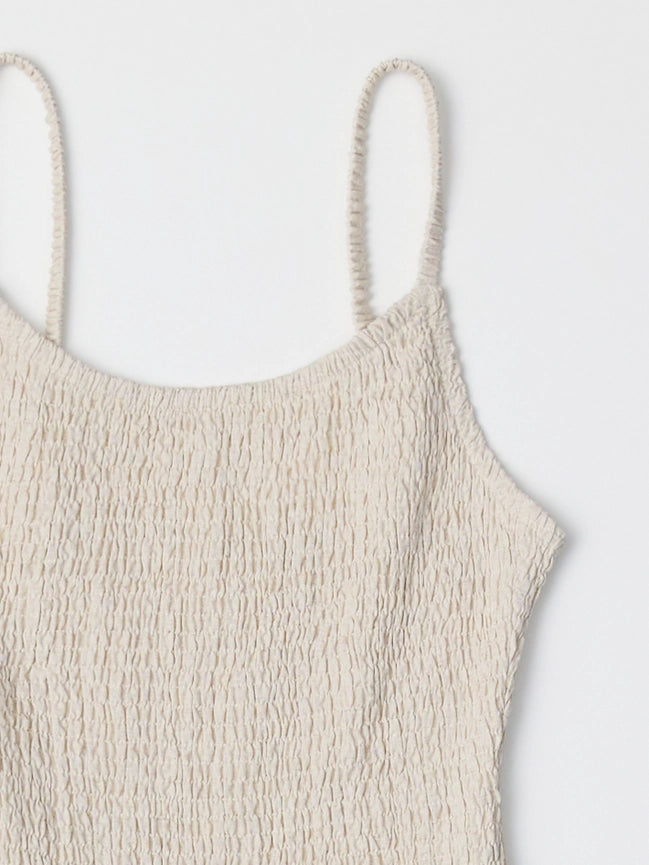 The Jaime Dress | Smocked Mini Bubble Dress OATMEAL-Dress-MOD REF-S-OATMEAL-Urbanheer