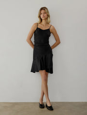 The Jolie Dress | Faux Wrap Mini Dress BLACK-Dress-All Row-S-BLACK-Urbanheer