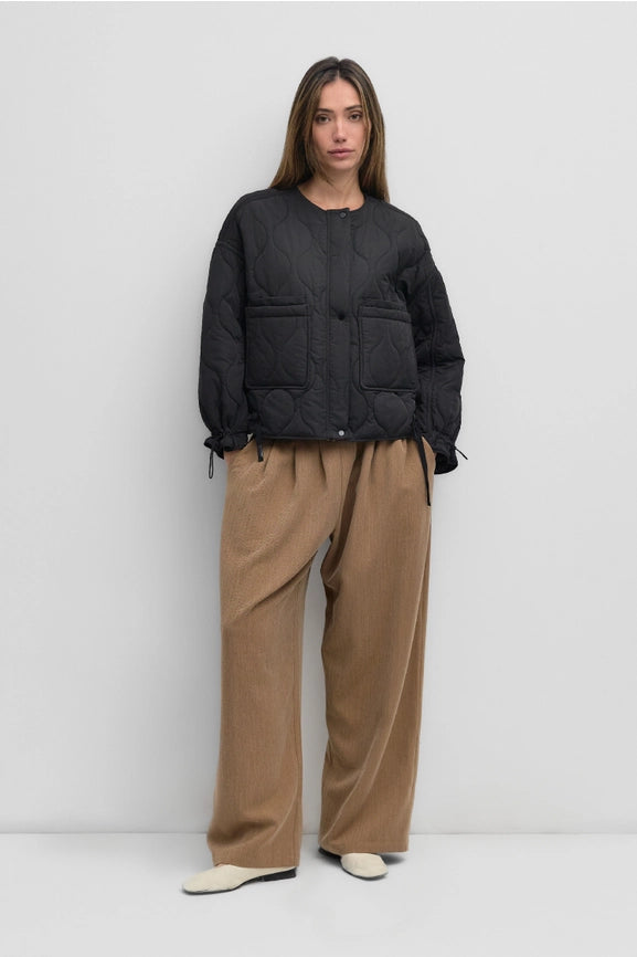 The Kara Jacket | Quilted Zip Jacket BLACK-Jacket-MOD REF-S-BLACK-Urbanheer