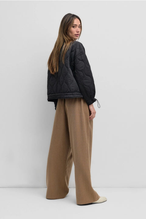 The Kara Jacket | Quilted Zip Jacket BLACK-Jacket-MOD REF-S-BLACK-Urbanheer