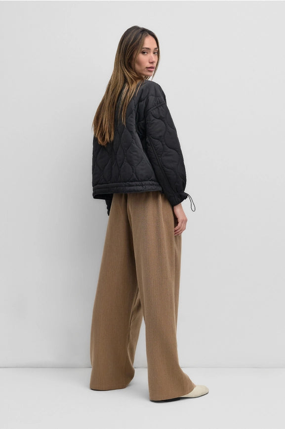 The Kara Jacket | Quilted Zip Jacket BLACK-Jacket-MOD REF-S-BLACK-Urbanheer