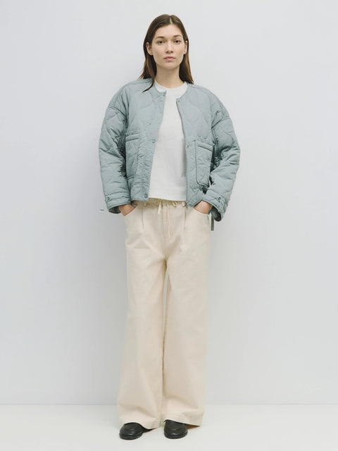 The Kara Jacket | Quilted Zip Jacket Blue-Jacket-MOD REF-S-Blue-Urbanheer