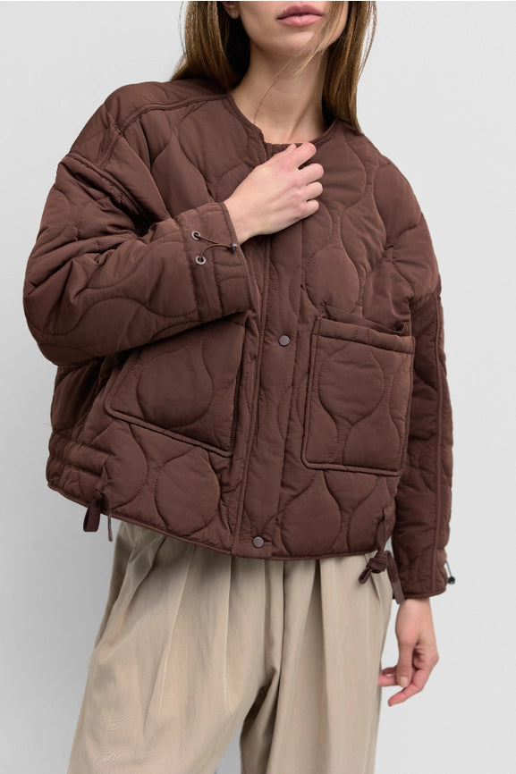 The Kara Jacket | Quilted Zip Jacket CHESTNUT-Jacket-MOD REF-S-CHESTNUT-Urbanheer