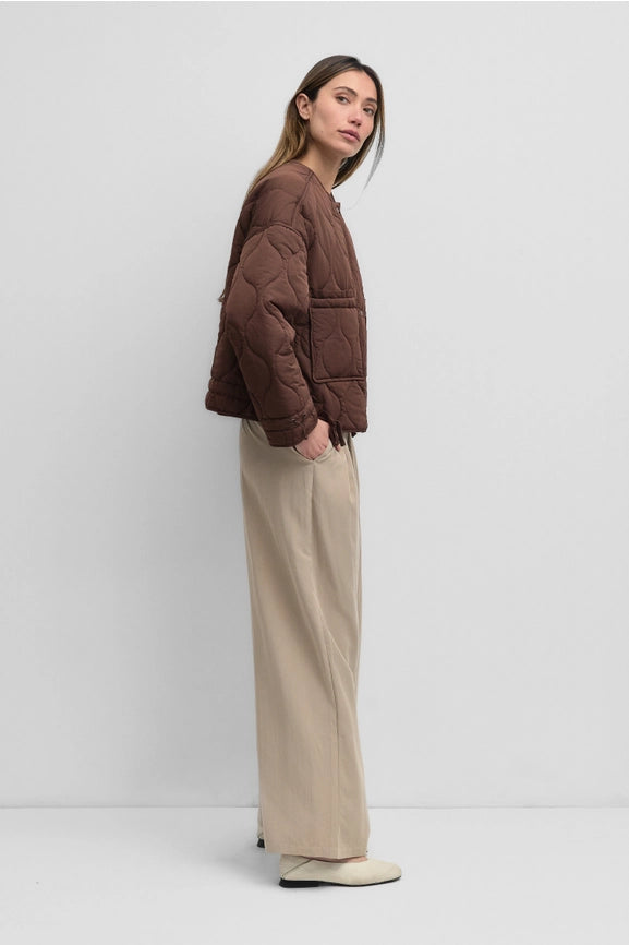 The Kara Jacket | Quilted Zip Jacket CHESTNUT-Jacket-MOD REF-S-CHESTNUT-Urbanheer