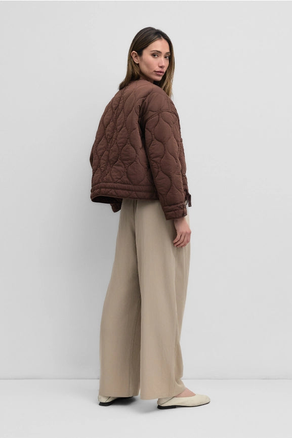 The Kara Jacket | Quilted Zip Jacket CHESTNUT-Jacket-MOD REF-S-CHESTNUT-Urbanheer