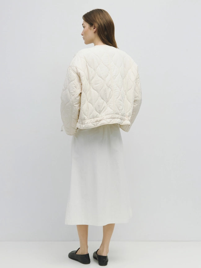 The Kara Jacket | Quilted Zip Jacket CREAM-Jacket-MOD REF-S-CREAM-Urbanheer