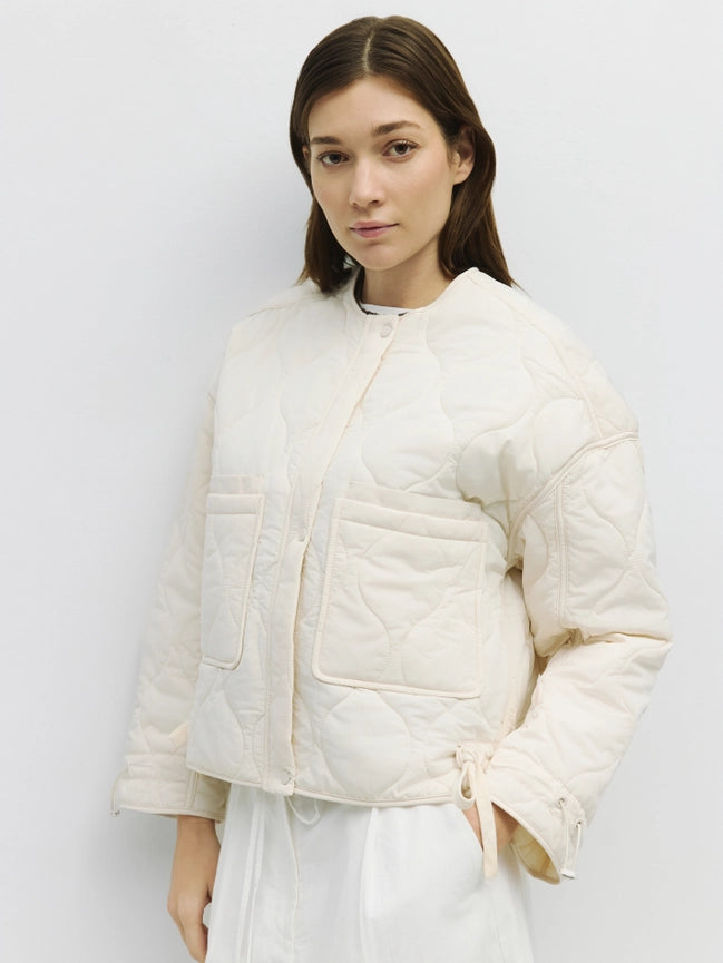 The Kara Jacket | Quilted Zip Jacket CREAM-Jacket-MOD REF-S-CREAM-Urbanheer