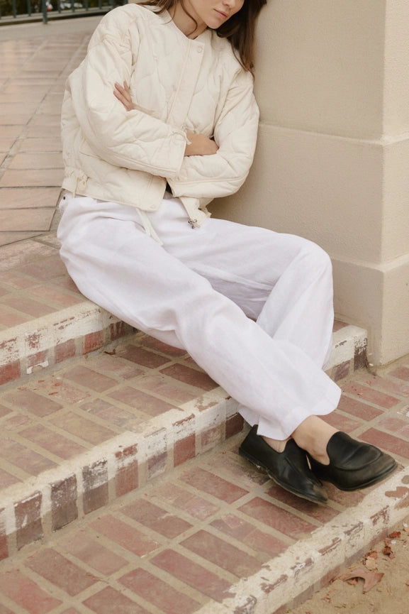 The Kara Jacket | Quilted Zip Jacket CREAM-Jacket-MOD REF-S-CREAM-Urbanheer