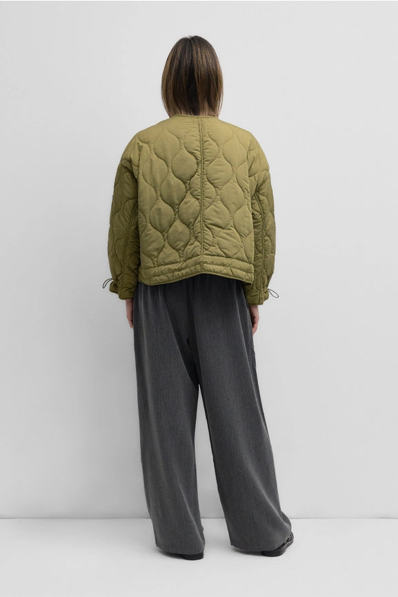 The Kara Jacket | Quilted Zip Jacket OLIVE-Jacket-MOD REF-S-OLIVE-Urbanheer