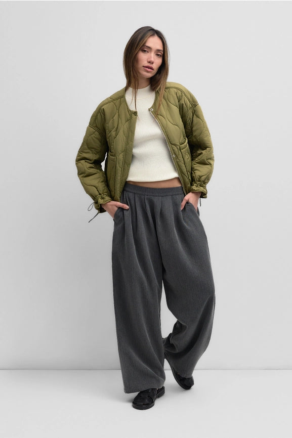 The Kara Jacket | Quilted Zip Jacket OLIVE-Jacket-MOD REF-S-OLIVE-Urbanheer