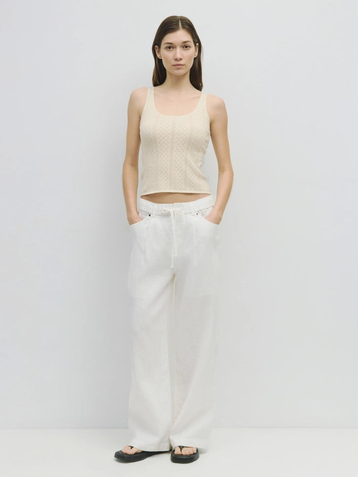 The Karis Tank Top | Knit Pointelle Tank Top IVORY-Tank Top-All Row-S-IVORY-Urbanheer