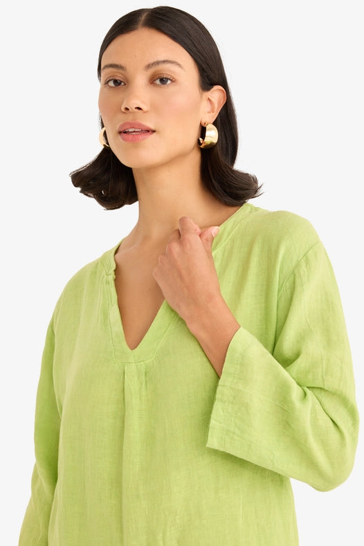 The Katy Linen Dress in Citron-Dress-Marché-OS-Urbanheer