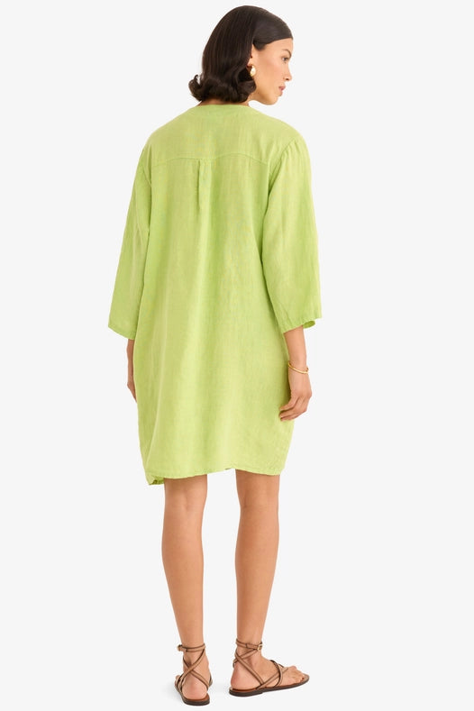 The Katy Linen Dress in Citron-Dress-Marché-OS-Urbanheer