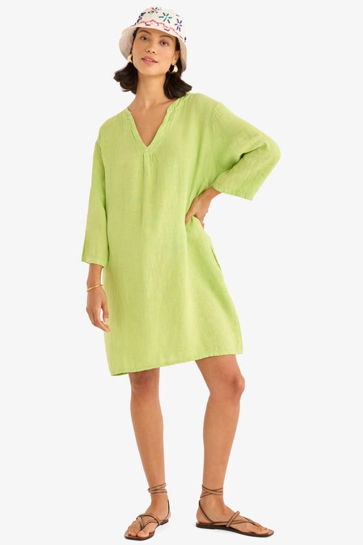 The Katy Linen Dress in Citron-Dress-Marché-OS-Urbanheer