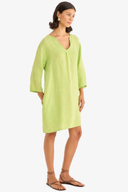 The Katy Linen Dress in Citron-Dress-Marché-OS-Urbanheer