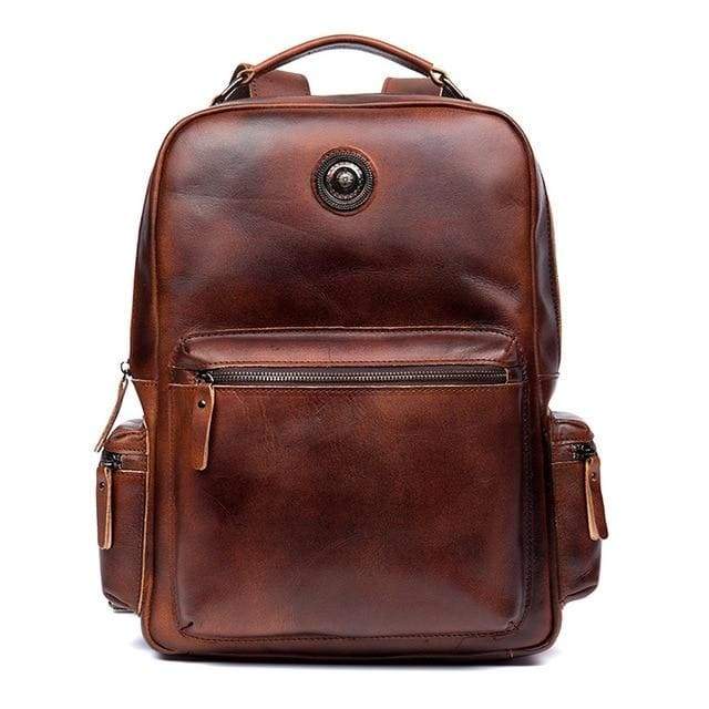 The Langley Backpack | Genuine Vintage Leather Backpack-Backpack-Steel Horse Leather-Leather-Red-Urbanheer