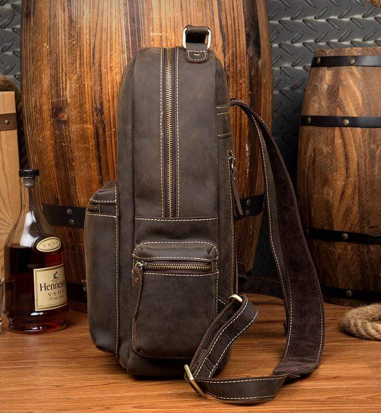 The Langley Backpack | Genuine Vintage Leather Backpack-Backpack-Steel Horse Leather-Leather-Brown-Urbanheer