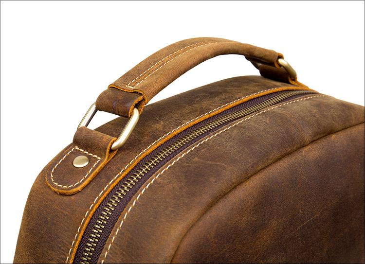 The Langley Backpack | Genuine Vintage Leather Backpack-Backpack-Steel Horse Leather-Leather-Brown-Urbanheer