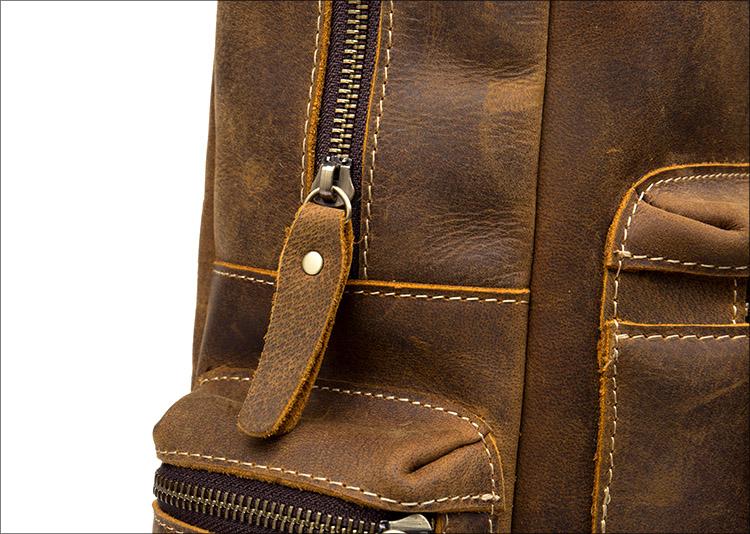 The Langley Backpack | Genuine Vintage Leather Backpack-Backpack-Steel Horse Leather-Leather-Brown-Urbanheer