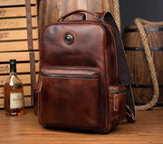 The Langley Backpack | Genuine Vintage Leather Backpack-Backpack-Steel Horse Leather-Leather-Brown-Urbanheer
