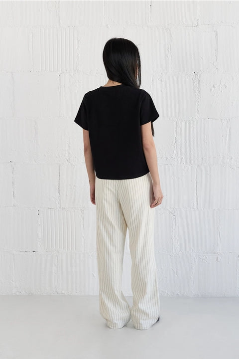 The Lanie Top | Everyday Cotton T-Shirt BLACK-T-Shirt-MOD REF-S-BLACK-Urbanheer